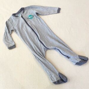 🛑 4/$20 Tuffy 12 month Zipper Sleeper Pjs Space Boys Toddler 1yr Outfit Easy On